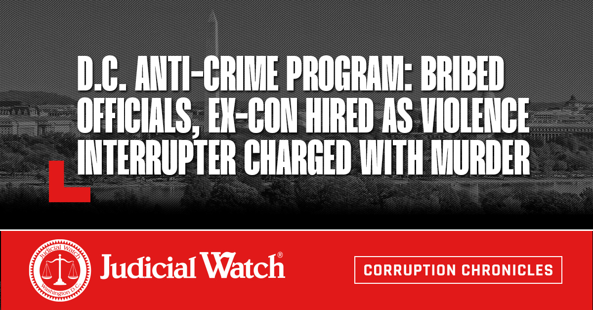 READ: judicialwatch.org/dc-anti-crime-…
"D.C. Anti-Crime Program: Bribed Officials, Ex-Con Hired as Violence Interrupter Charged with Murder"