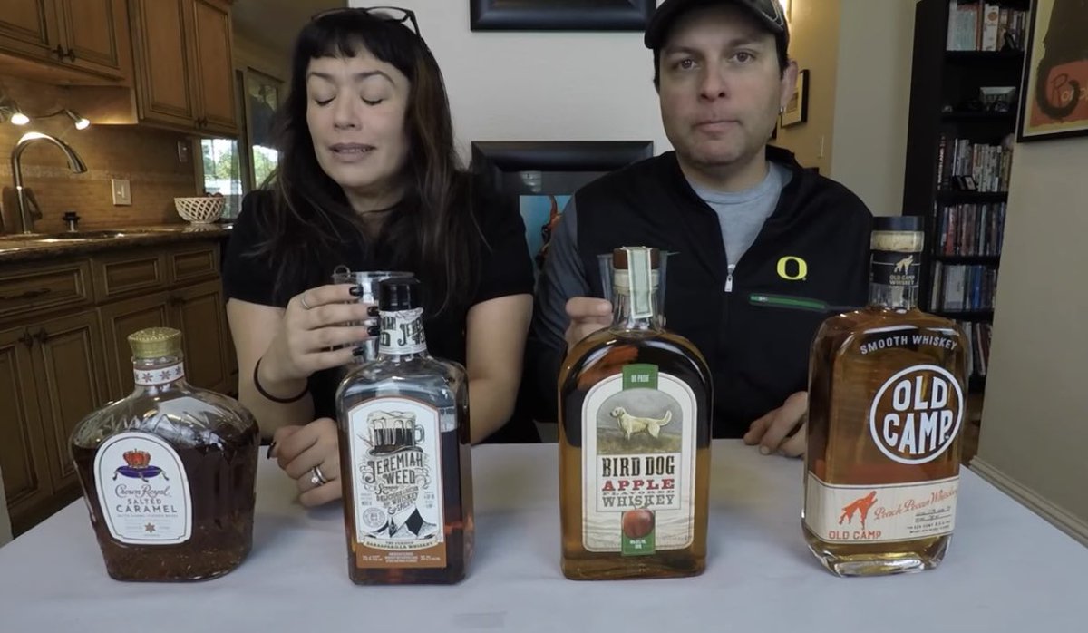 wiretechgirl's tweet photo. Have you checked out our tasting of 4 different #flavored #whiskies! We try #CrownRoyal Salted Caramel, #JeremiahWeed #sarsaparilla, #BirdDog Apple and #OldCamp Peach Pecan!
It’s worth watching just for the faces Annaleis makes!!
@DAPFpodcast
#hahvlog
https://t.co/iVBoFaLr0T https://t.co/Esz43ELrBm