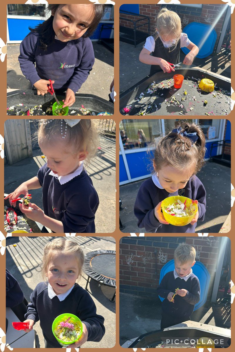 GrangeMrsG's tweet photo. Reception made perfume today using flower petals. They improved their fine motor skills by using scissors and tweezers. @GrangeMrsMcG @Grangemrsgm @GrangeMissA https://t.co/ocODzmmO4s