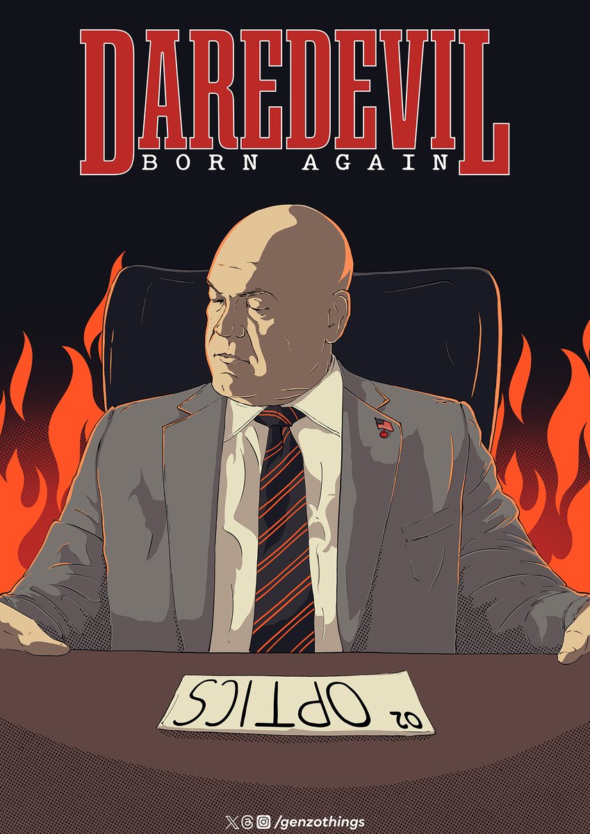Mayor Fisk is front and center on my alternative poster for #DaredevilBornAgain episode 2. I hope you like it!

#fanart #Daredevil <a href="/Daredevil/">Daredevil</a> <a href="/vincentdonofrio/">Vincent D'Onofrio</a>