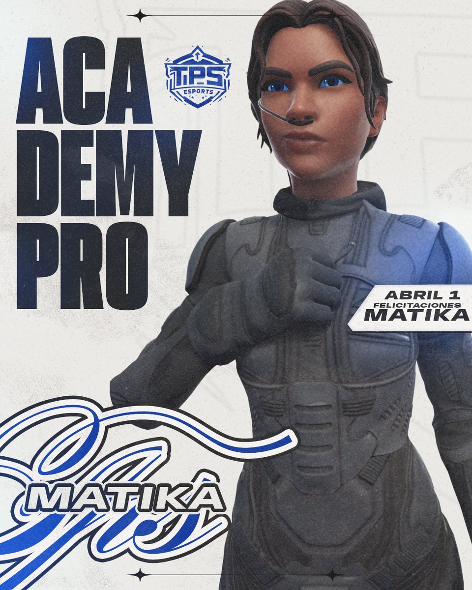 tpsesportss's tweet photo. 🎉| PRESENTACIÓN: Matika
Orgullosos de presentar a nuestro segundo fichaje para la academy pro
BIENVENIDO @matikagoat
#GOTPS https://t.co/sNEF1P8hVq