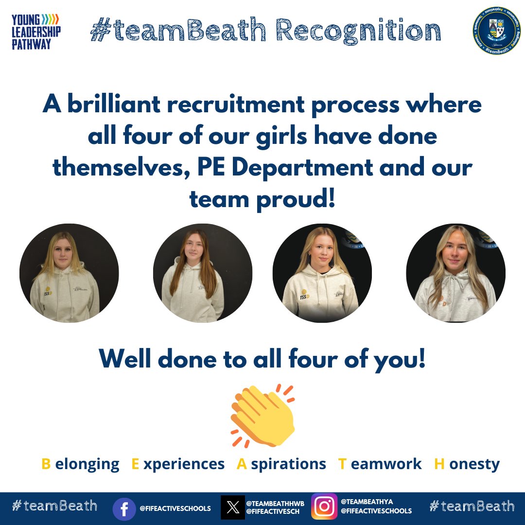 💙PLATINUM AMBASSADORS 25/26💙

#teamBeath💙meet your🆕Platinum Ambassador team🥳

👏🏻Niamh Collins &amp; Harley Keicher👏🏻

Well done to Emma &amp; Lana, two brilliant candidates as well🙌🏻

A tough application &amp; interview process, that all four girls absolutely smashed💪🏻👊🏻

#teamBeath💙