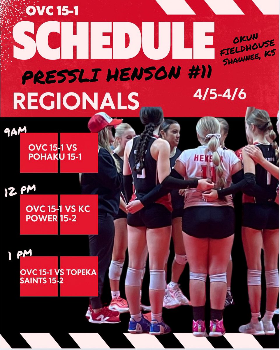 Pressli Henson (@presslih38119) on Twitter photo Regionals schedule is out! Come cheer us on this weekend! 15–1 <a href="/OptimumVCKC/">Optimum Volleyball Club</a> Pressli Henson DS/L #11 #libero #presslihenson #volleyball <a href="/PrepDigMO/">Prep Dig Missouri</a> #volleyballplayer #letsgo #kansascity #hoa Regionals schedule is out! Come cheer us on this weekend! 15–1 <a href="/OptimumVCKC/">Optimum Volleyball Club</a> Pressli Henson DS/L #11 #libero #presslihenson #volleyball <a href="/PrepDigMO/">Prep Dig Missouri</a> #volleyballplayer #letsgo #kansascity #hoa