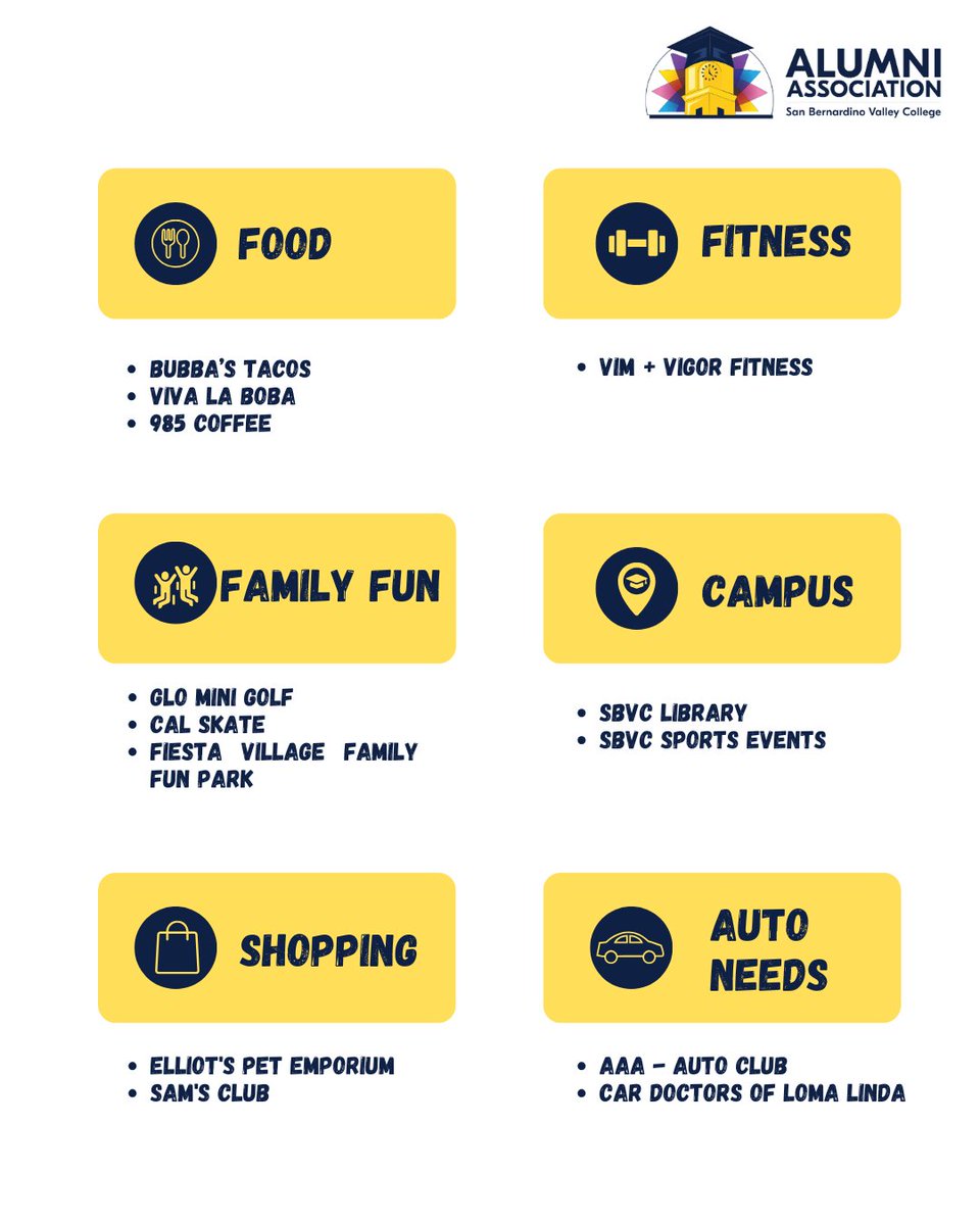 No joke—this is NOT an April Fools’ prank! 📢 Are you an SBVC alumni or going to be soon? For a limited time, you can join the SBVC Alumni Association for FREE and unlock exclusive deals on:
🍔 Food | 🏋️‍♀️ Fitness | ⛳Family Fun &amp; more!
🌐sbvcfoundation.org/sbvc-alumni