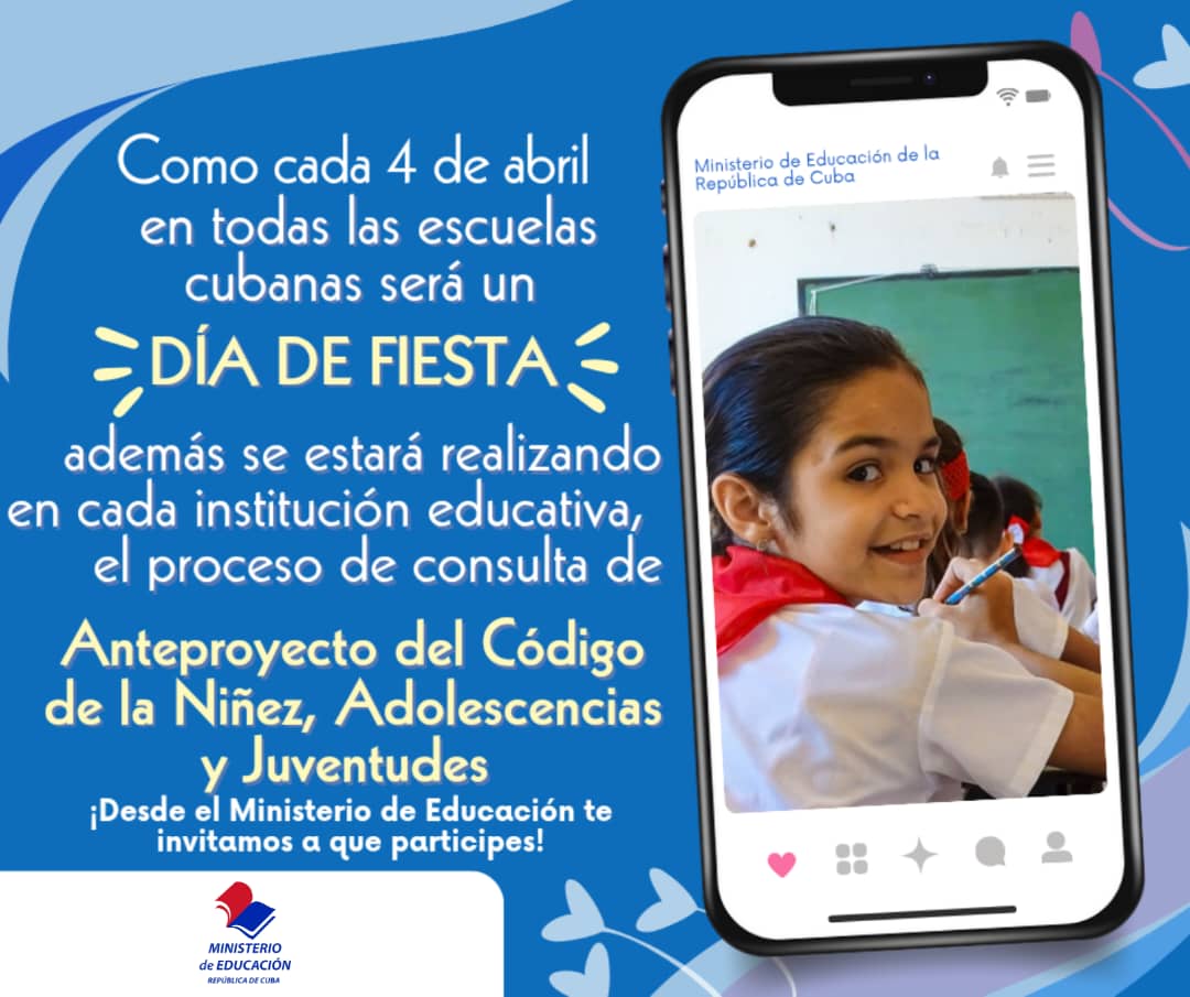 #4DeAbril día de fiesta para los pioneros y jóvenes cubanos.Esta vez con un espacio diferente para analizar y debatir El Código de la niñez,adolescencia y juventudes.#MatancerosEnVictoria <a href="/CubaMined/">MINED</a>  <a href="/EMatancera/">Educación Matancera</a>
