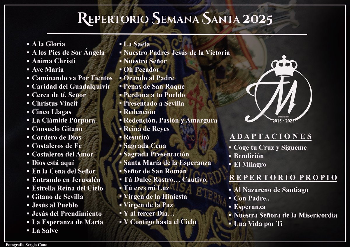 ⚪🟣
𝐑𝐄𝐏𝐄𝐑𝐓𝐎𝐑𝐈𝐎
•
•
𝙎𝙚𝙢𝙖𝙣𝙖 𝙎𝙖𝙣𝙩𝙖 2025
•
📸 @fotografias.cano 

#AmMisericordiaCaceres #SonrisaEterna 
#Xaniversario  #SemanaSanta2025