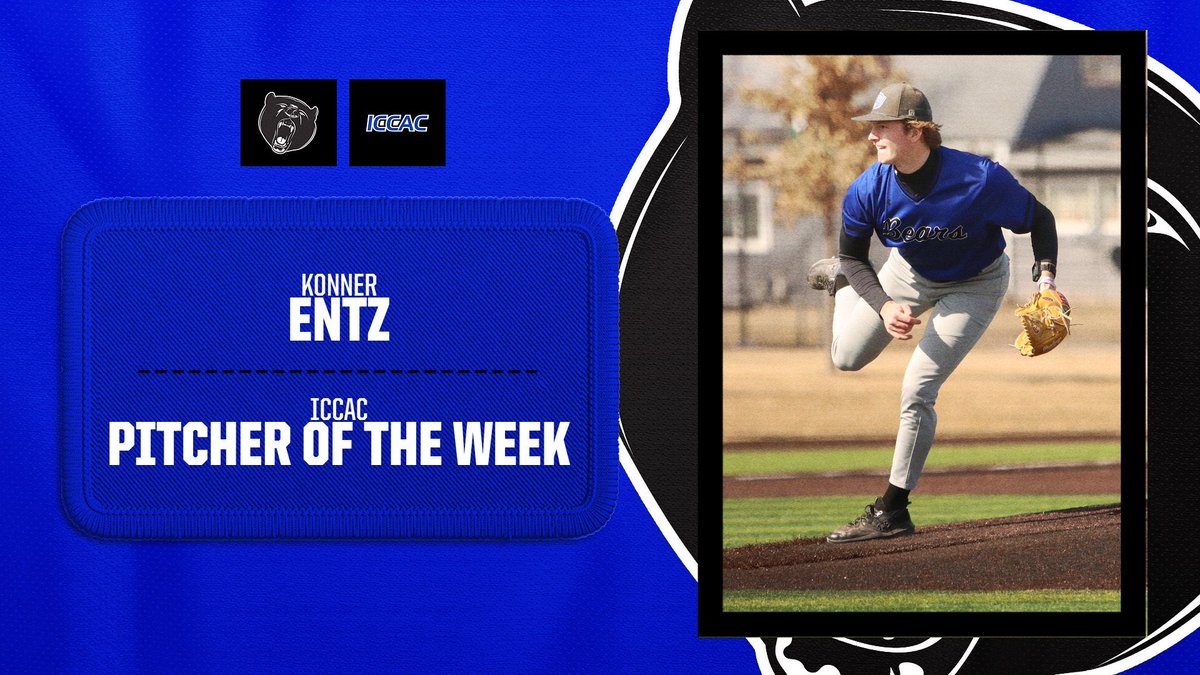 𝗜𝗖𝗖𝗔𝗖 𝗣𝗜𝗧𝗖𝗛𝗘𝗥 𝗢𝗙 𝗧𝗛𝗘 𝗪𝗘𝗘𝗞
Konner Entz

- 1 Win
- 6 Innings
- 1 Run Allowed
- 5 Hits
- 1 Walk
- 10 Strikeouts

<a href="/EntzKonner/">Konner Entz</a>