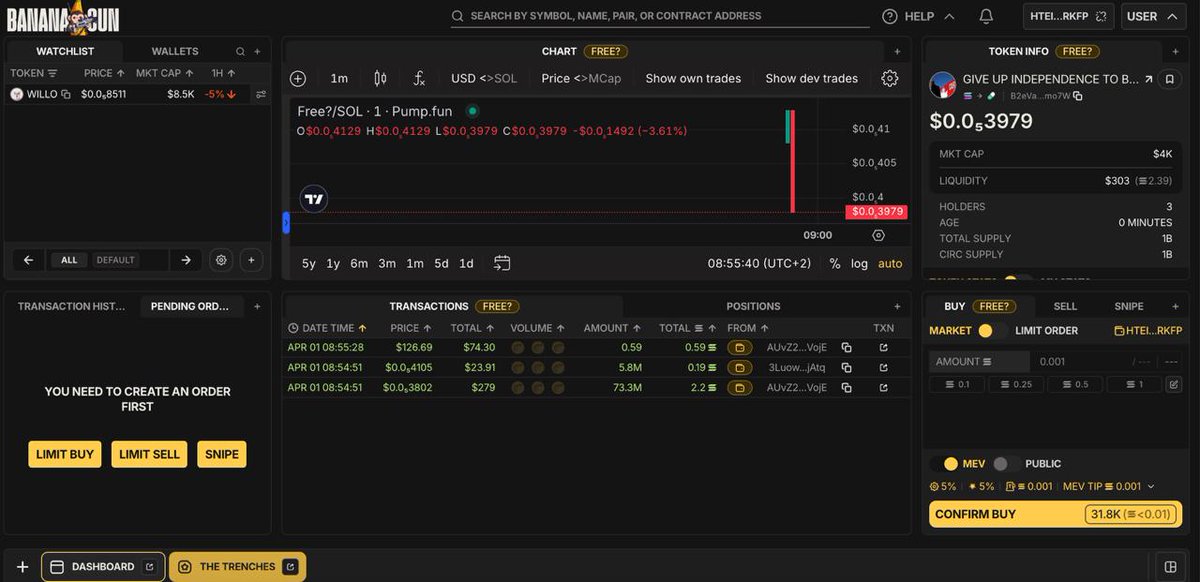 Glyxbringer1's tweet image. 🚀 The new BananagunBot Web Interface Beta is live!
Cleaner, faster, and packed with juicy new features 🍌💥
Apply for the beta test now and tell me what you think!
bananagun.io/beta?ref_id=2S…
@BananaGunBot #WebInterface
