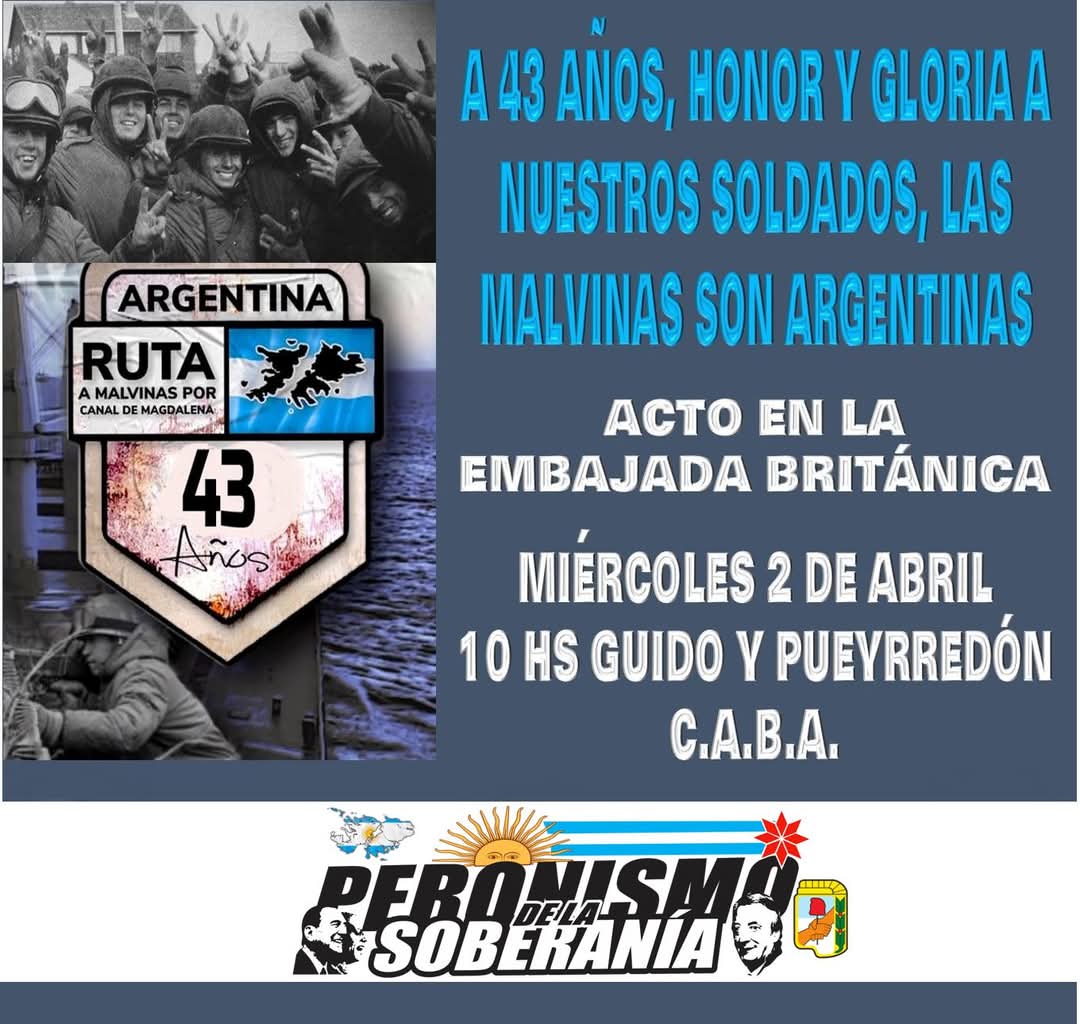 LAS MALVINAS SIEMPRE ARGENTINAS 🇦🇷 
#2DeAbril
#Heroes
#MalvinasArgentinas 

@orgaplaliberacionargentina 
@peronismosoberania 
<a href="/gaston/">Gaston Annebicque</a>.harispe