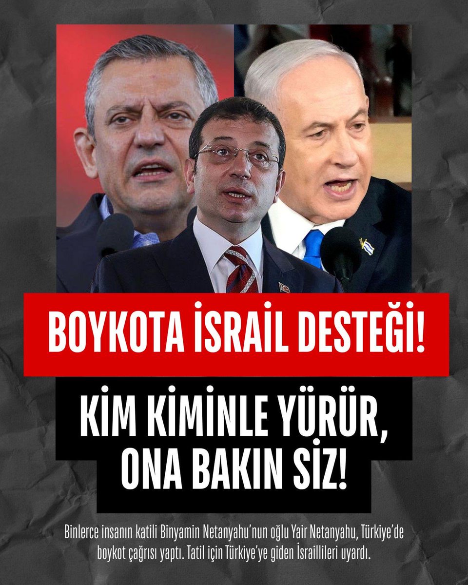 Bibi’ler ile elele
Bu gidiş nereye!

#BoykotDeğilMilliZarar