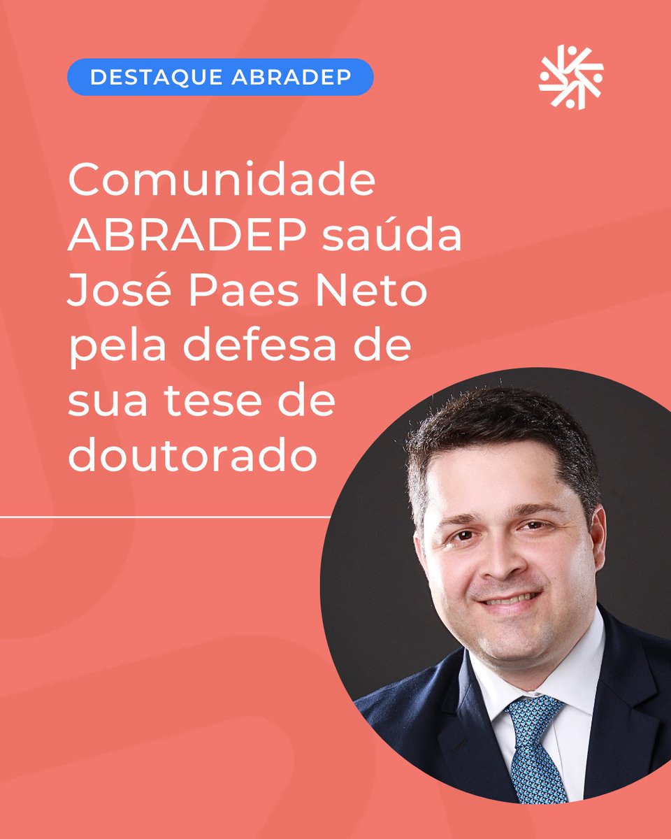 A ABRADEP parabeniza seu conselheiro fiscal, José Paes Neto, pelo doutorado na UERJ, com a tese sobre saneamento básico e o novo marco legal, orientada por Vânia Aieta. A conquista reforça o compromisso com a democracia. #Doutorado #QuemFAZABRADEP