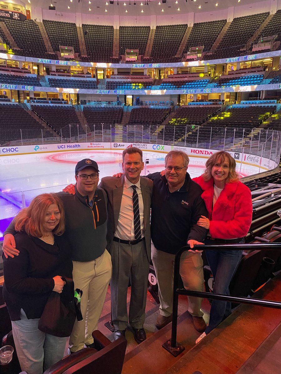Had the privilege last week of being the guests of Tim and Sue Army as the Anaheim Ducks hosted the Boston Bruins. The Armys has supported our mission from the beginning-they are a generous and special family who are a shining example of what makes hockey special
