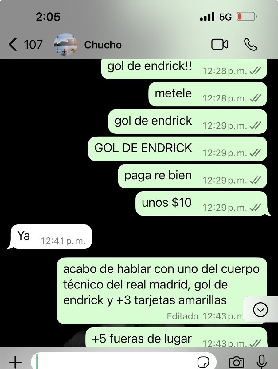 contacto directo en el Madrid