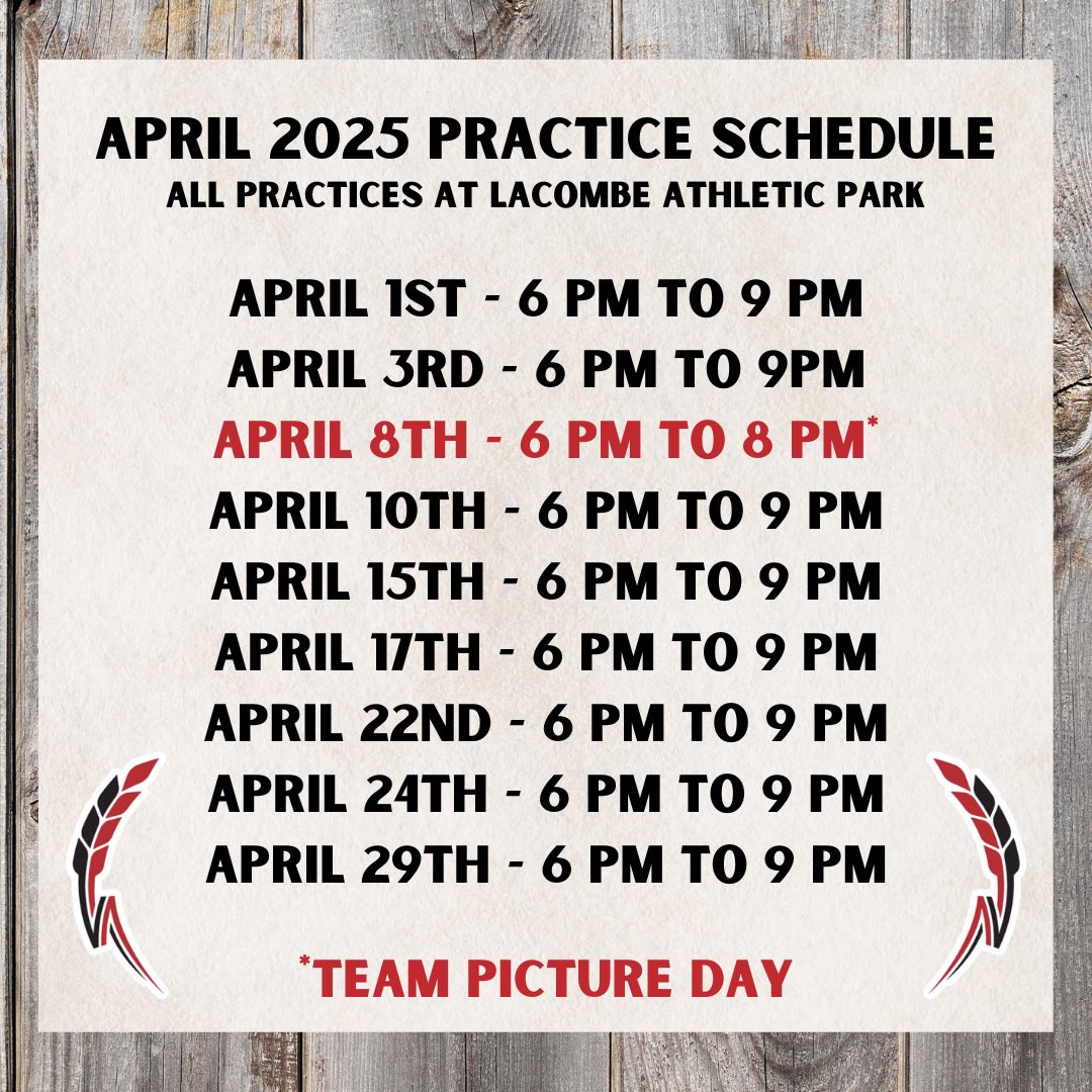 BattleRivrShock's tweet photo. Here’s how our practice schedule looks for the month of April!

Please note that team pictures will be done on Tuesday, April 8th.

#BattleRiver #Shock #BurnTheBoats #CDMFA https://t.co/eNRfhpQA9Q