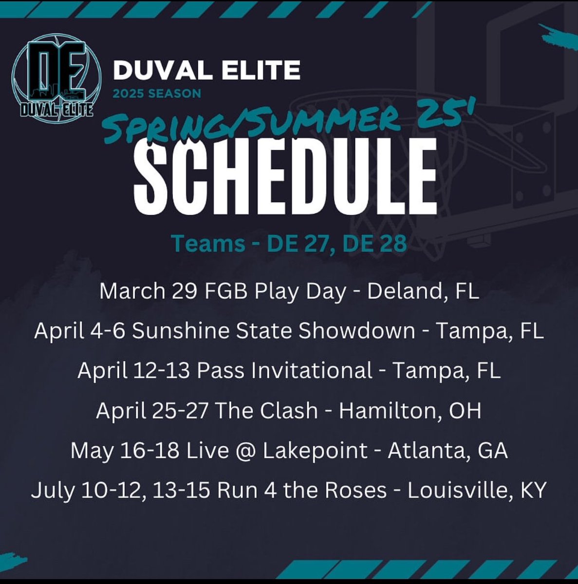 Excited for this upcoming season with <a href="/DuvalElite/">DuvalElite</a> 27’!! Here is my schedule for spring/summer ball.