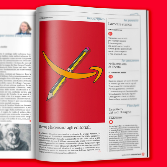 Preziosa collaborazione con Scarp de' tenis, giornale di strada con l’obiettivo di aiutare le persone emarginate o in grave difficoltà a riconquistare dignità attraverso la vendita della rivista.
Per supportare Scarp de' tenis acquistatelo:
scarpdetenis.it
<a href="/scarpdetenis/">Scarp de' tenis</a>