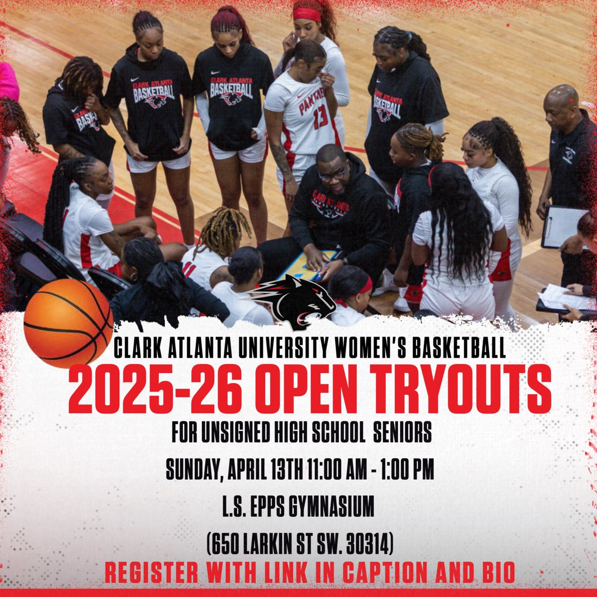 Clark Atlanta WBB π (@clarkatlantawbb) on Twitter photo π¨ ππππ πππππππ π
ππ πππ πππππβπ ππππππππππ! π¨
The Lady Panthers are set to host tryout for unsigned players and juco/4-year transfers! Register using the link belowβΌοΈ
Register: forms.gle/mCnNm2XBDxgcJJβ¦ π¨ ππππ πππππππ π
ππ πππ πππππβπ ππππππππππ! π¨
The Lady Panthers are set to host tryout for unsigned players and juco/4-year transfers! Register using the link belowβΌοΈ
Register: forms.gle/mCnNm2XBDxgcJJβ¦