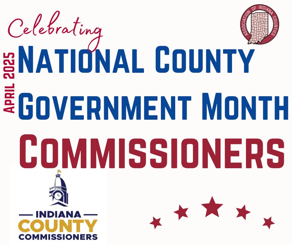 INcounties's tweet image. April is National County Government Month! Today, we celebrate County Commissioners! Thank you for all you do for county government! Learn more about the role of County Commissioners here: youtu.be/GACqfU3wvk8
#INCounties #CountyStrong #CountyGovernmentMonth
