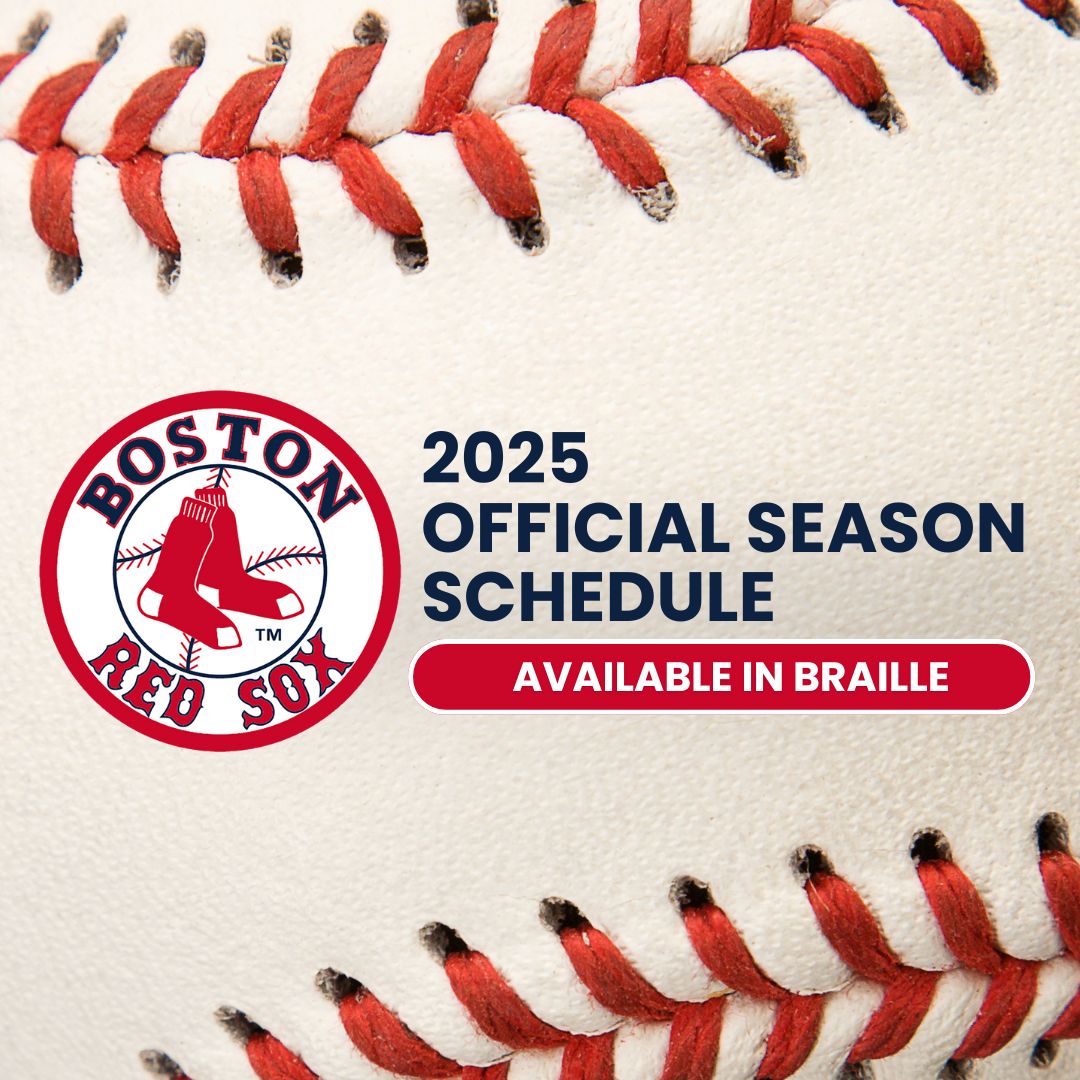 Massachusetts Commission for the Blind (MCB) (@massblind) on Twitter photo We have a limited number of braille copies of the 2025 <a href="/RedSox/">Red Sox</a> Official Season Schedule, sponsored by the Red Sox and produced by <a href="/BraillePress/">NationalBraillePress</a>, available to send out. If you would like to receive a copy, email MCBinfo@mass.gov or call 617-626-7586. Include your name & address. We have a limited number of braille copies of the 2025 <a href="/RedSox/">Red Sox</a> Official Season Schedule, sponsored by the Red Sox and produced by <a href="/BraillePress/">NationalBraillePress</a>, available to send out. If you would like to receive a copy, email MCBinfo@mass.gov or call 617-626-7586. Include your name & address.
