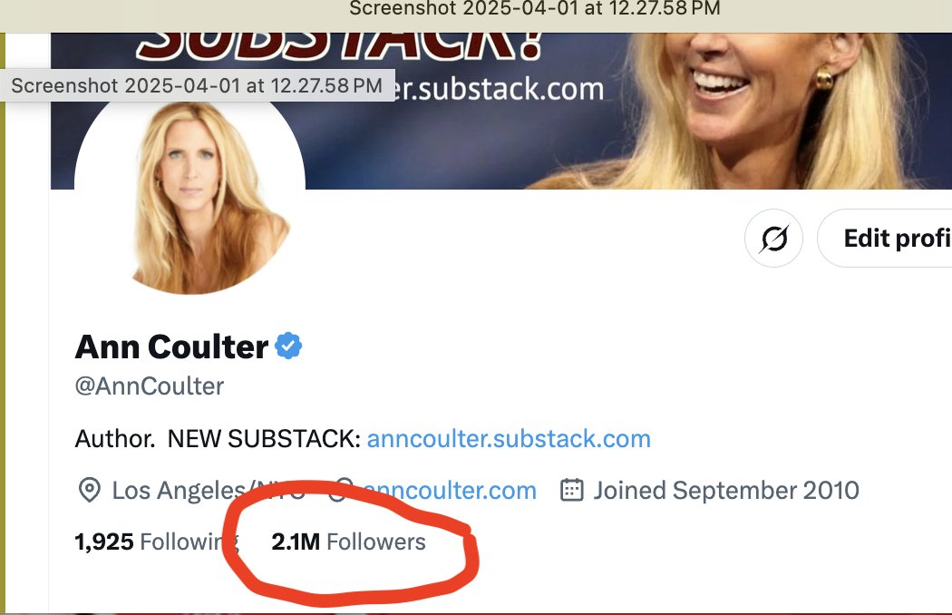 Ann Coulter tweet media
