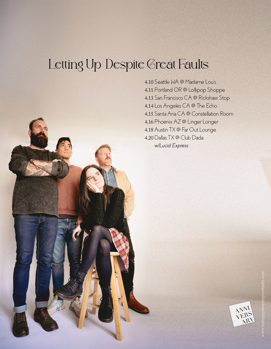 Get yr tix at lettingupdespitegreatfaults.com !