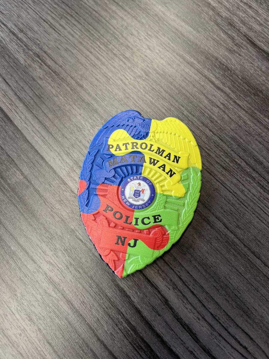 MatawanPD's tweet photo. During April, our officers will be raising awareness and promoting acceptance of individuals and families living with autism by wearing Autism Awareness badges as well as displaying a decal on a patrol vehicle to further represent our commitment to inclusion and acceptance. https://t.co/JscZAzHZ9j