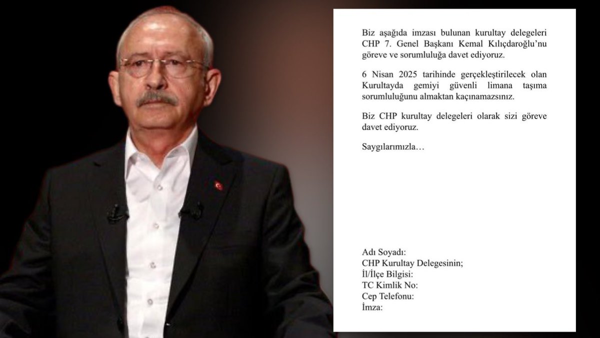 trxhaber's tweet photo. Kemal Kılıçdaroğlu’nun CHP genel başkanlığına aday gösterilmesi için delegelerden imza toplanmaya başladı. https://t.co/e0YDQNkfZR