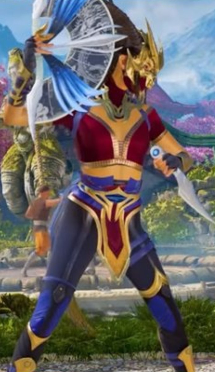 ... hey <a href="/tylerlansdown/">Tyler Lansdown</a> <a href="/DKirtzic/">DEREK KIRTZIC</a> <a href="/NetherRealm/">NetherRealm</a> -  any plans to release some of these smashed character skins or at least their color palettes? LOVE this kombo for Kitana 🪭