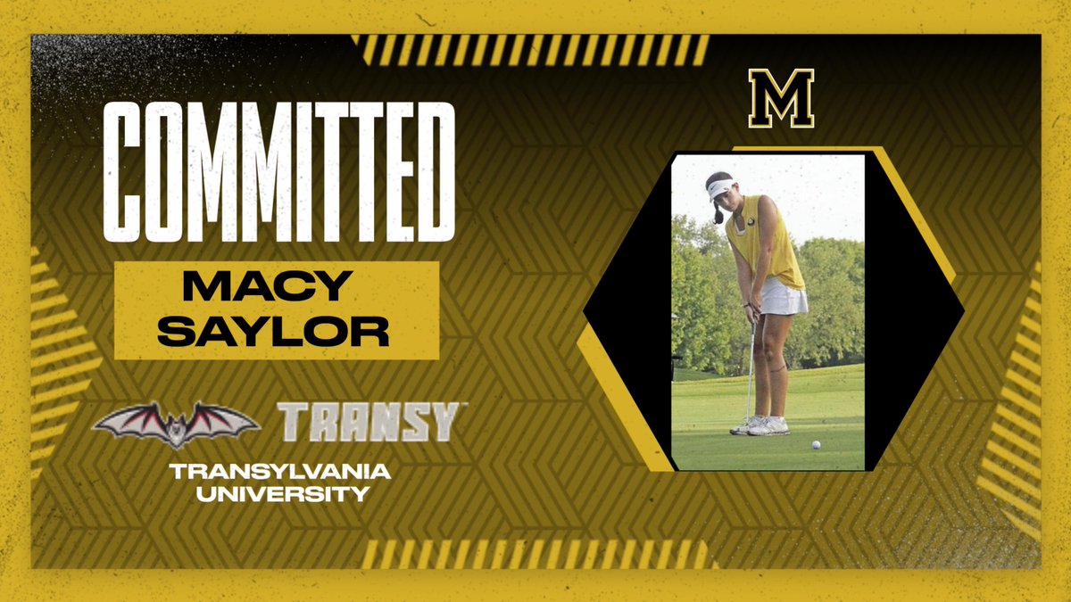 Tiger Fans! Macy Saylor will be signing her commitment letter to play Golf at Transylvania University tomorrow at 3:20 in the MHS Gymnasium. Please come and support Macy! We know Macy will do great things at Transylvania!