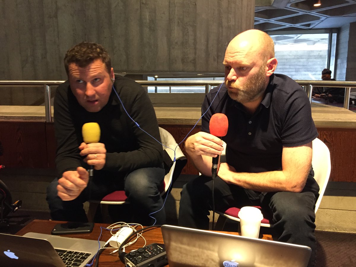 Ned Boulting 🏳️⚧️ (@nedboulting) on Twitter photo Very early years of <a href="/cycling_podcast/">The Cycling Podcast</a> when I used to guest from time to time. Lionel and Richard and I used to meet in the foyer of the National Theatre, because it was carpeted and the sound was good. I wish Richard were still around. Still ridiculous that he's not, 3 years on. Very early years of <a href="/cycling_podcast/">The Cycling Podcast</a> when I used to guest from time to time. Lionel and Richard and I used to meet in the foyer of the National Theatre, because it was carpeted and the sound was good. I wish Richard were still around. Still ridiculous that he's not, 3 years on.