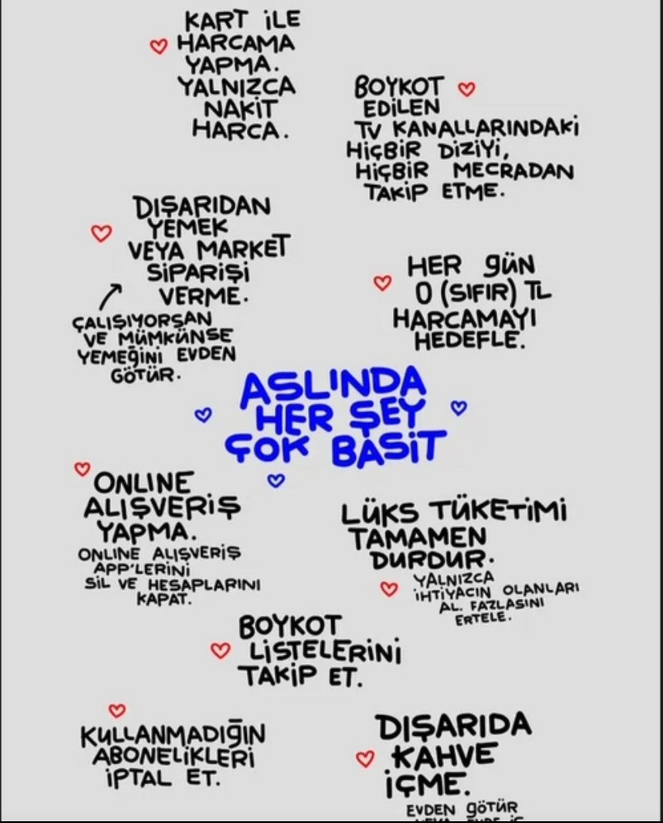 Boykot listeleri her gün geçerli,bu listelerde ki markalara hiç para kazandırmıyoruz.
2 Nisan'da da tüketimi bir günlüğüne tamamen durduruyoruz. #Boykot #BoykotaDevam #2nisantüketimboykotu