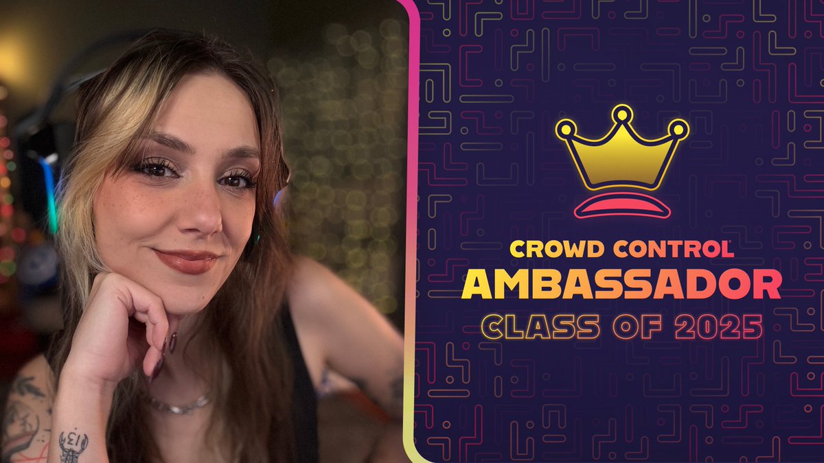 I am THRILLED to be renewing my <a href="/CrowdControl/">Crowd Control 2.0</a> Ambassadorship as part of the class of '25 with SO MANY COOL FOLKS! 💜
this will sadly be my final year as a full time Ambassador to make way for new folks to join the program, but I am stoked to be seeing in this new group &amp; era 🥰