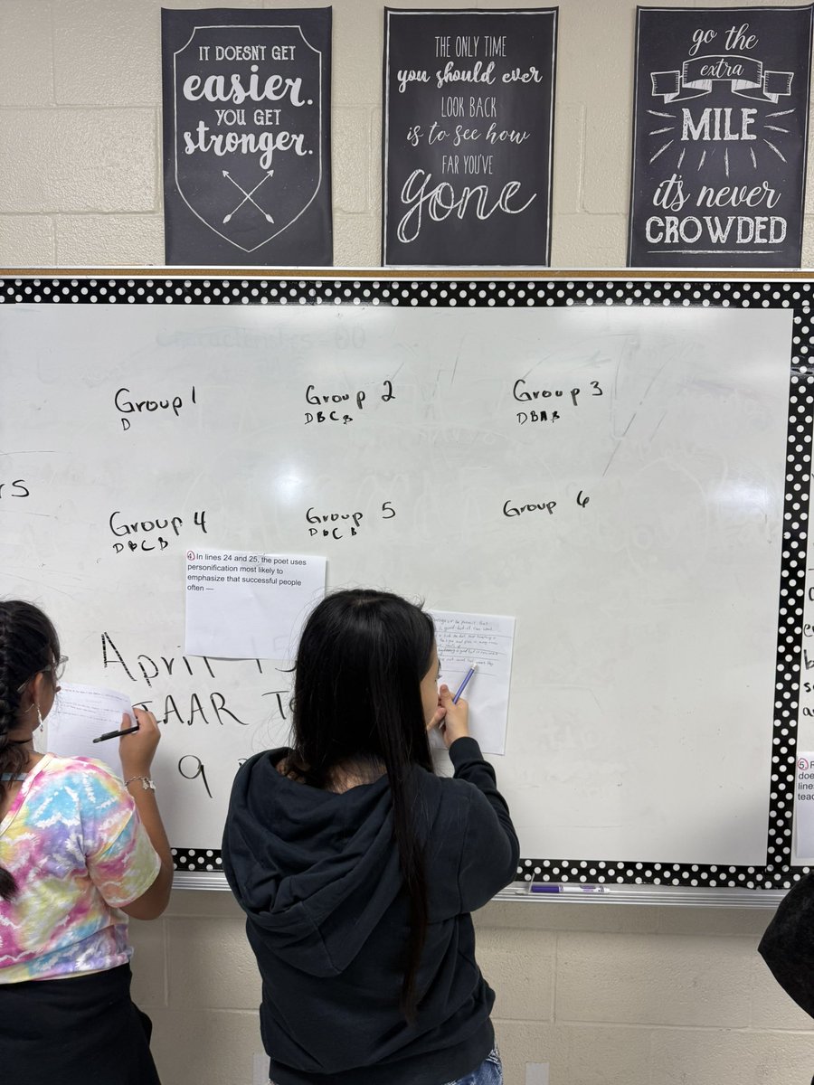 MsGuerra244's tweet image. Our Poetry review was a success! We focused on analyzing a poem. Then, we answer the questions with a partner. #LearnersAtWork #DiscussJustifyAnswer #TextEvidence #NoAnswerChoices