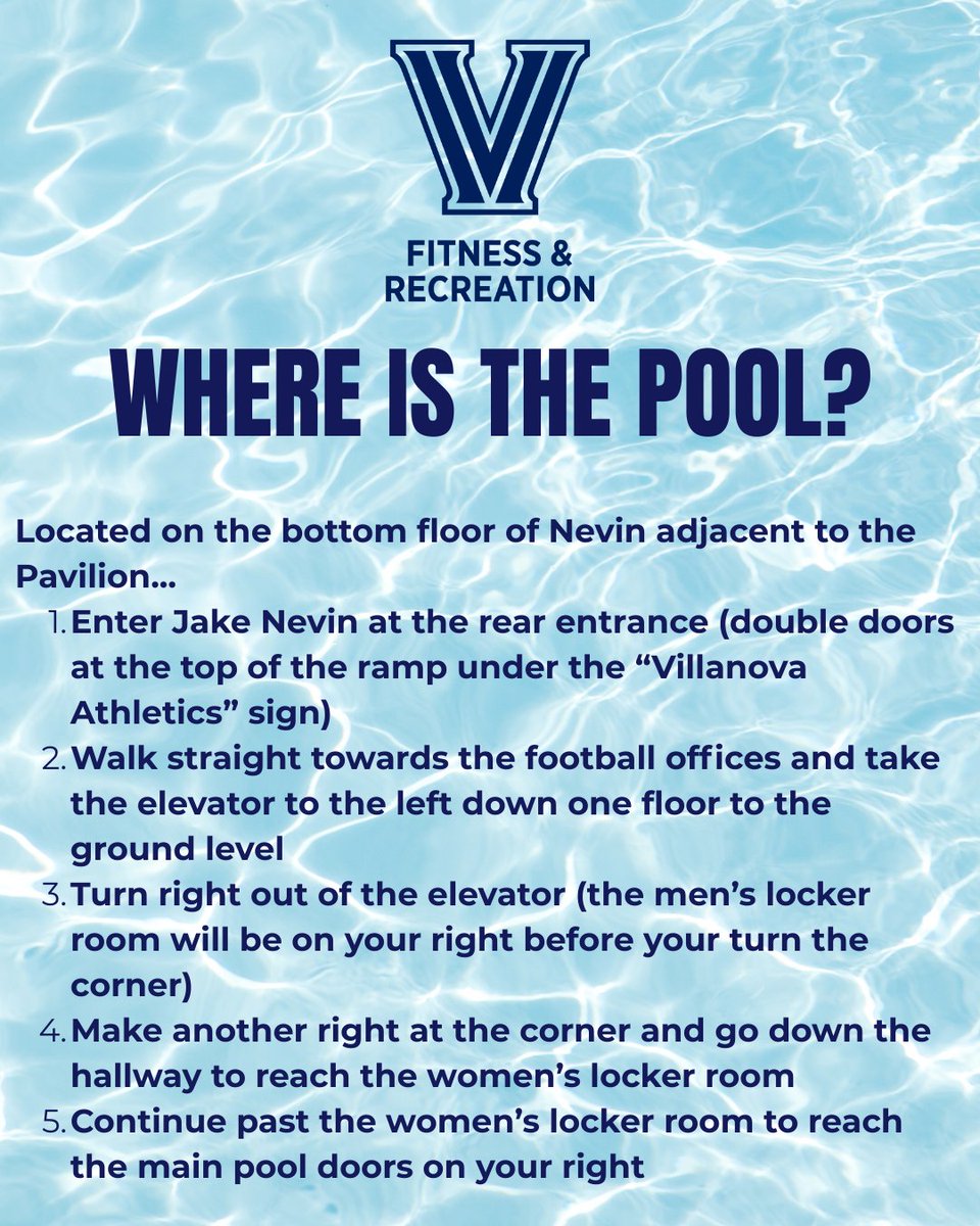 Did you know that the pool is open to students? Read all about Villanova's swim complex!