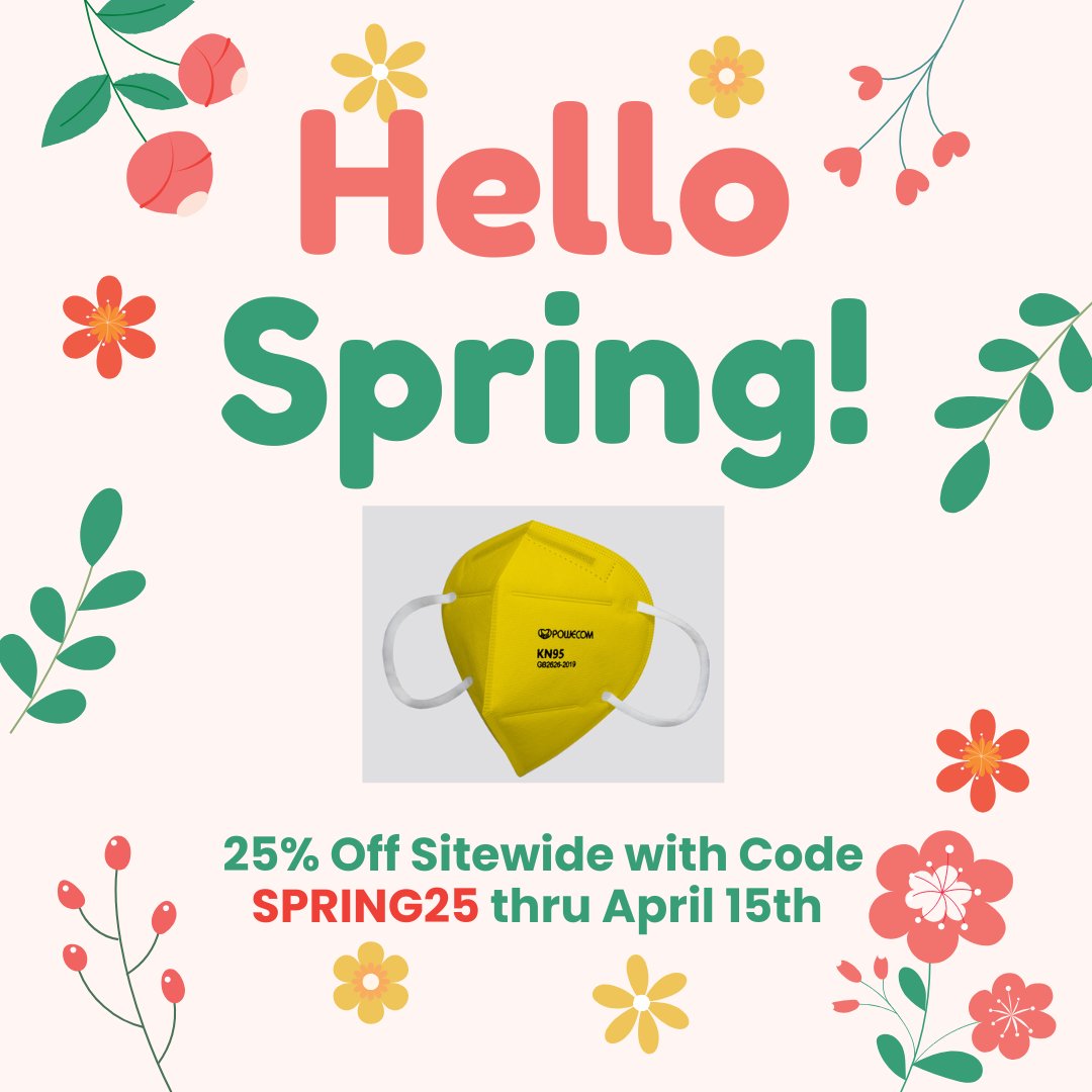 25% off sitewide with code SPRING25 thru 4/15/25! We're the exclusive distributor for Powecom KN95 masks in the US. bonafidemasks.com #bonafidemasks #Powecom #KN95 #N95 #thetrustedsource