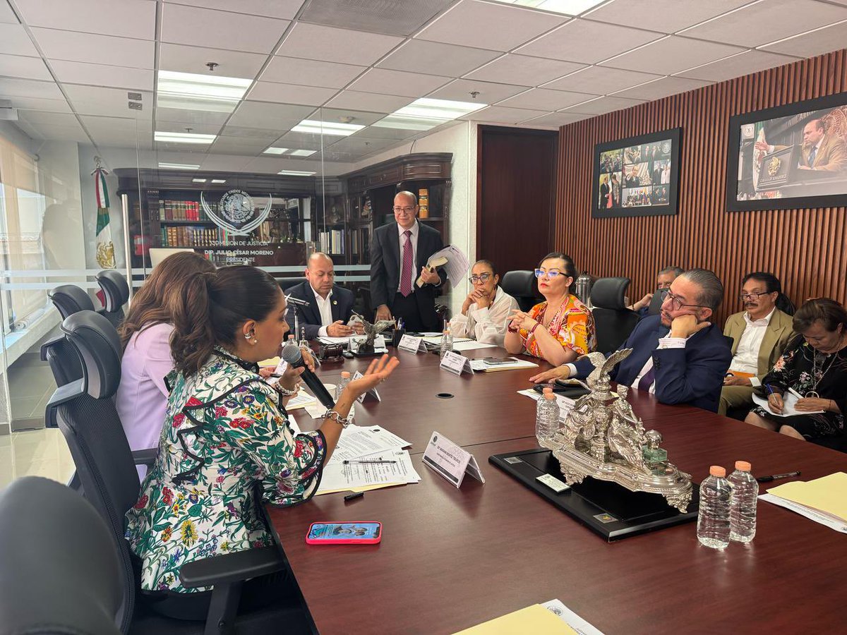 julioc_moreno's tweet photo. En la quinta reunión de la Junta Directiva de la Comisión de Justicia emitimos opinión en sentido positivo al Plan Nacional de Desarrollo (PND) 2025-2030, presentado por la Presidenta de la República @Claudiashein. 

Mañana, este importante documento será puesto a consideración en el Pleno de la Comisión. ¡Seguimos trabajando por el futuro de nuestro país! 🇲🇽

#JCM