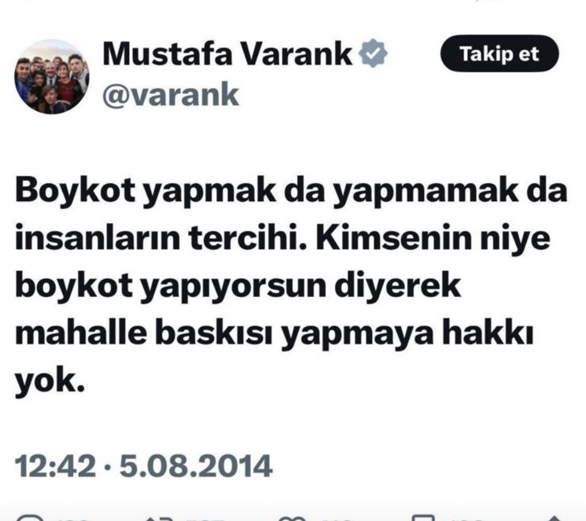 <a href="/zafersahin06/">Zafer Şahin</a> Boykot yapınca Erdoğan: “Milli duruş”
Mustafa Varank: “Herkesin hakkı”
Ömer Çelik: “Boykota uymayan disipline gider”

Ama CHP yapınca:
“Milli iradeye saldırı”, “vatana ihanet”, “yargılanmalı”
Bu ne rezil bir çifte standarttır!

Aynı fiil, iktidara suç değil; muhalefete linç