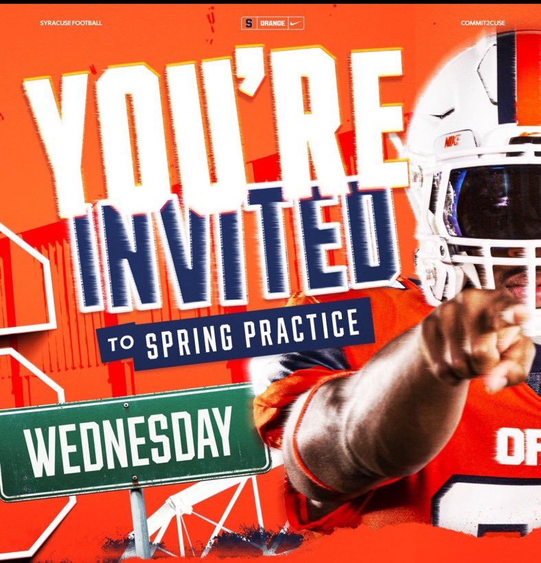 I’ll be in Syracuse tomorrow for their spring practice!!! Thank you <a href="/CoachEMarcCuse/">Emmanuel Marc</a> For the invite!!🍊🍊 @PRZCaleb <a href="/shakerfootball/">Shaker Football</a> <a href="/CuseFootball/">Syracuse Football</a> <a href="/FranBrownCuse/">Fran Brown</a>