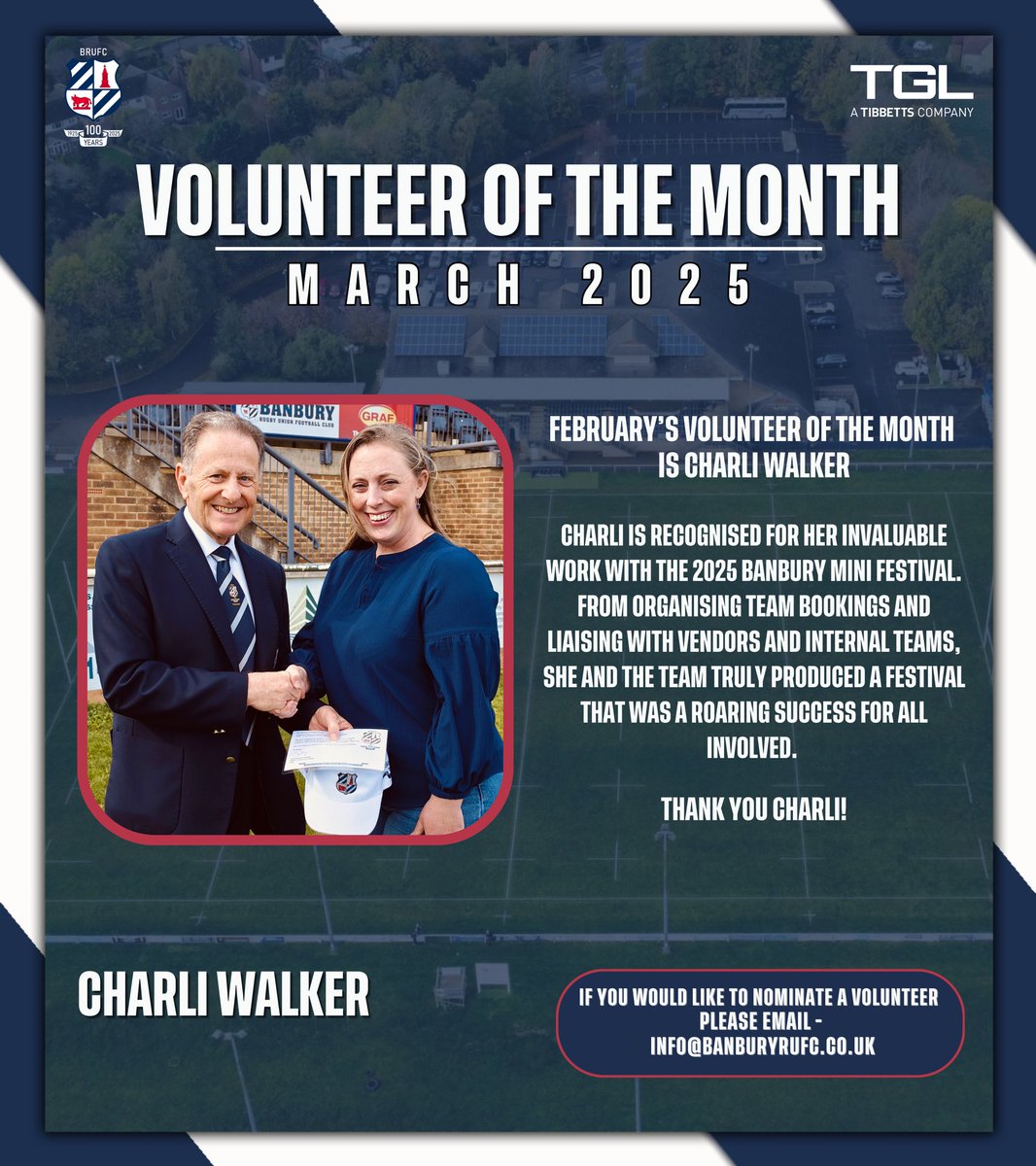Banbury Rugby Club (@banburyrufc) on Twitter photo 🐂 𝗩𝗢𝗟𝗨𝗡𝗧𝗘𝗘𝗥 𝗢𝗙 𝗧𝗛𝗘 𝗠𝗢𝗡𝗧𝗛 | 𝗠𝗔𝗥𝗖𝗛 🐂
March’s Volunteer of the Month is Charli Walker
Thank you Charli!
If you would like to nominate a volunteer please email - info@banburyrufc.co.uk
banburyrufc.com/news/volunteer…
#VolunteerOfTheMonth #Rugby 🐂 𝗩𝗢𝗟𝗨𝗡𝗧𝗘𝗘𝗥 𝗢𝗙 𝗧𝗛𝗘 𝗠𝗢𝗡𝗧𝗛 | 𝗠𝗔𝗥𝗖𝗛 🐂
March’s Volunteer of the Month is Charli Walker
Thank you Charli!
If you would like to nominate a volunteer please email - info@banburyrufc.co.uk
banburyrufc.com/news/volunteer…
#VolunteerOfTheMonth #Rugby