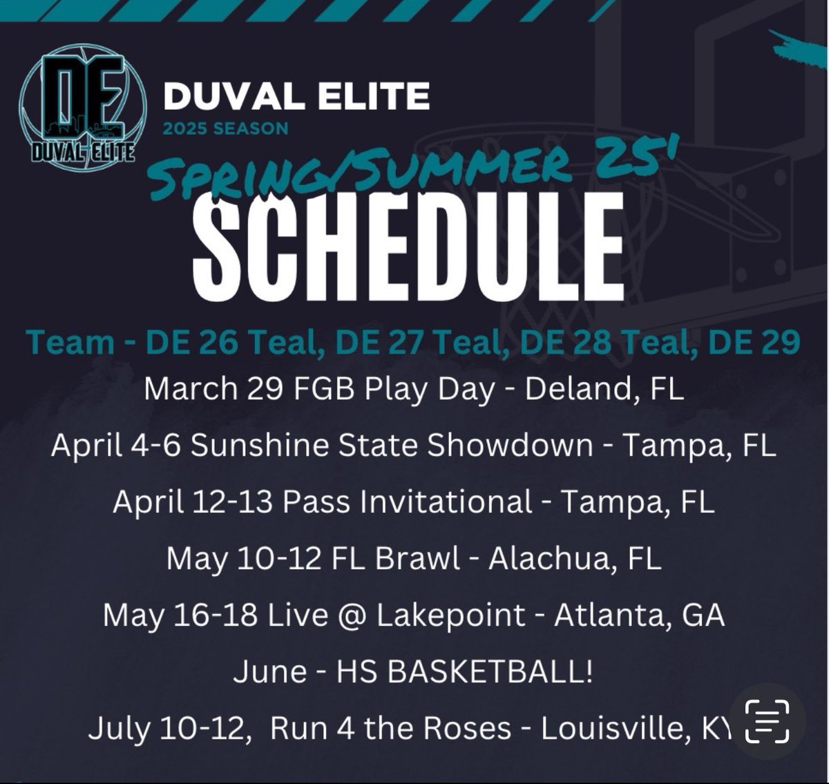 Alyssa Donohue (@alyssadonohue24) on Twitter photo This is my schedule for this upcoming season with <a href="/DuvalElite/">DuvalElite</a>!! I can’t wait for the opportunities that this season brings looking forward to the start this weekend down in Wesley Chapel! This is my schedule for this upcoming season with <a href="/DuvalElite/">DuvalElite</a>!! I can’t wait for the opportunities that this season brings looking forward to the start this weekend down in Wesley Chapel!