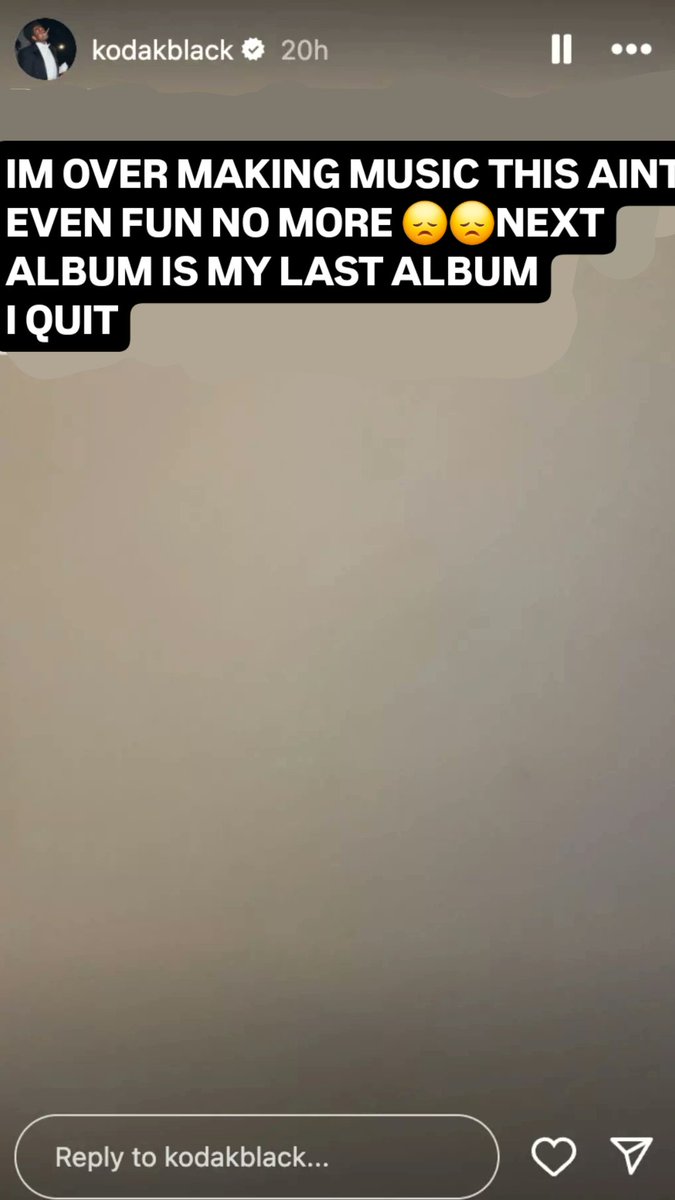 kodak_better's tweet photo. Kodak Black announces that he is retiring from music https://t.co/jzyZjqRGqu