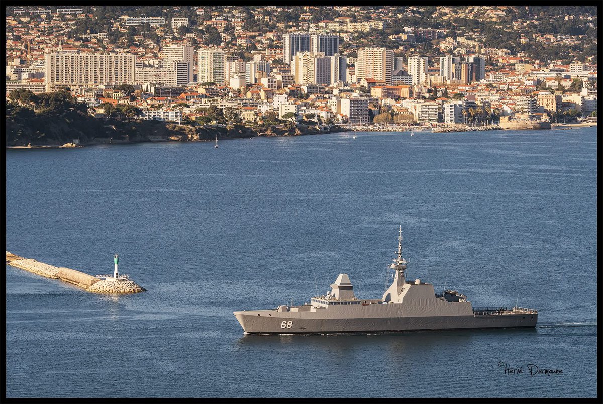 WarshipCam's tweet photo. Republic of Singapore Navy Formidable-class frigate RSS Formidable (68) coming into Toulon, France - March 15, 2025 #rssformidable

SRC: FB- Hervé Dermoune Photographie https://t.co/eIFjHFONLm