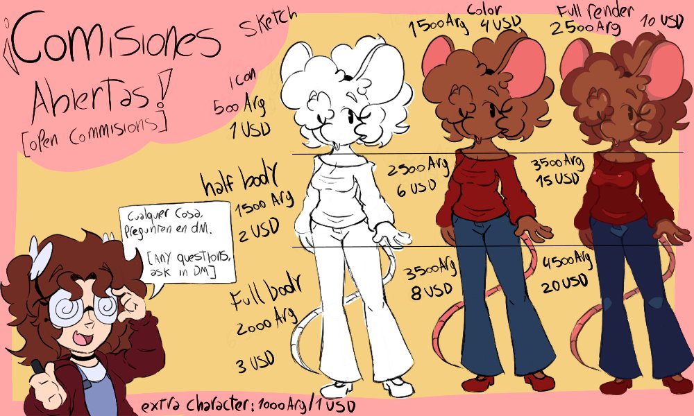 Dolores_Draws90's tweet image. !COMISIONES ABIERTAS!!!!!!!!
para mas información pregúntenme o comenten para sacarse las dudas :3
tambien puedo hacer dibujos para stickers por si gustan
#comissionsopen #ComisionesAbiertas #comisiones #furryartwork #cartoonart #pixelart
