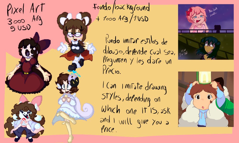 Dolores_Draws90's tweet image. !COMISIONES ABIERTAS!!!!!!!!
para mas información pregúntenme o comenten para sacarse las dudas :3
tambien puedo hacer dibujos para stickers por si gustan
#comissionsopen #ComisionesAbiertas #comisiones #furryartwork #cartoonart #pixelart