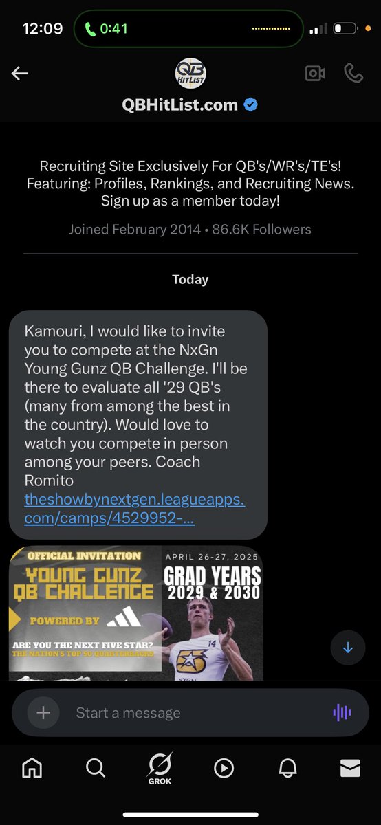 Kamouri βKJβ Collins-Walker (@kamouricollins) on Twitter photo Thank you <a href="/QBHitList/">QBHitList.com</a> for the invite to the Yung Gunz QB challenge in Florida. Looking forward to competing against the nations best! <a href="/PrepRedzoneNext/">Prep Redzone ππππ π</a> <a href="/PrepRedzoneOH/">Prep Redzone Ohio</a> <a href="/AllenTrieu/">Allen Trieu</a> <a href="/connersmith04/">Conner Smith</a> <a href="/MacCorleone74/">Rion (Ree-un) Young</a> <a href="/youareathlete/">You Are Athlete</a> <a href="/connersmith04/">Conner Smith</a> <a href="/adidasfootball/">adidas Football</a> Thank you <a href="/QBHitList/">QBHitList.com</a> for the invite to the Yung Gunz QB challenge in Florida. Looking forward to competing against the nations best! <a href="/PrepRedzoneNext/">Prep Redzone ππππ π</a> <a href="/PrepRedzoneOH/">Prep Redzone Ohio</a> <a href="/AllenTrieu/">Allen Trieu</a> <a href="/connersmith04/">Conner Smith</a> <a href="/MacCorleone74/">Rion (Ree-un) Young</a> <a href="/youareathlete/">You Are Athlete</a> <a href="/connersmith04/">Conner Smith</a> <a href="/adidasfootball/">adidas Football</a>