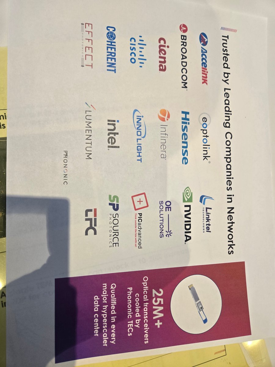 Peltier cooling is generally a meme but it's actually in high volume use
All 1.6T trancievers with EMLs including Nvidia LinkX ship with a peltier cooler for the laser
Phononic has shipped over 30 million
They had a peltier freezer with ice cream that was delicious
Made on wafers