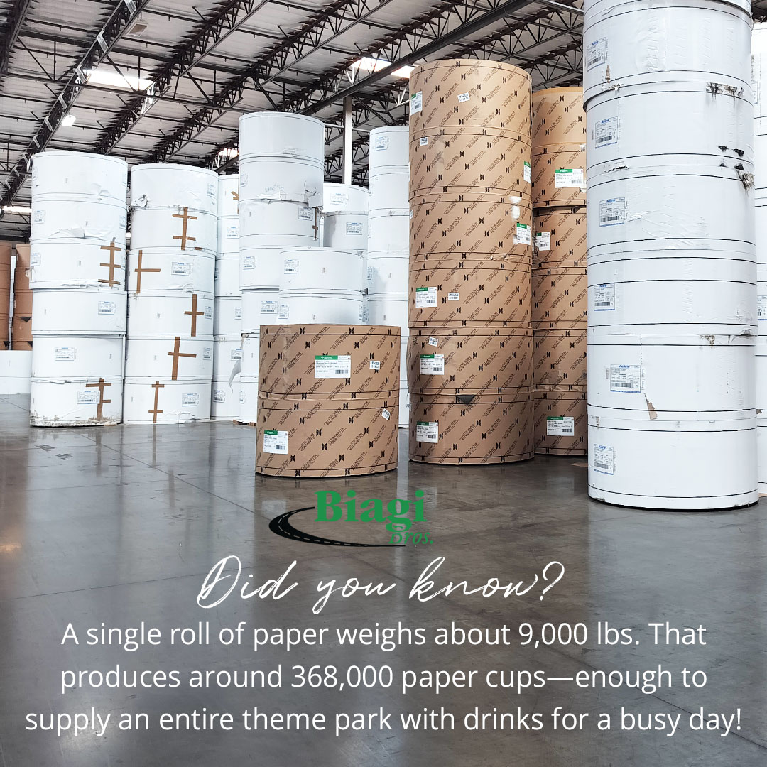 BiagiBros's tweet image. From paper rolls to paper cups, it’s clear how massive the supply chain impact can be. At Biagi Bros, we’re here to make sure products like these get to where they need to go—quickly and efficiently, no matter the size.

#LogisticsInAction #SupplyChainEfficiency #BehindTheScenes