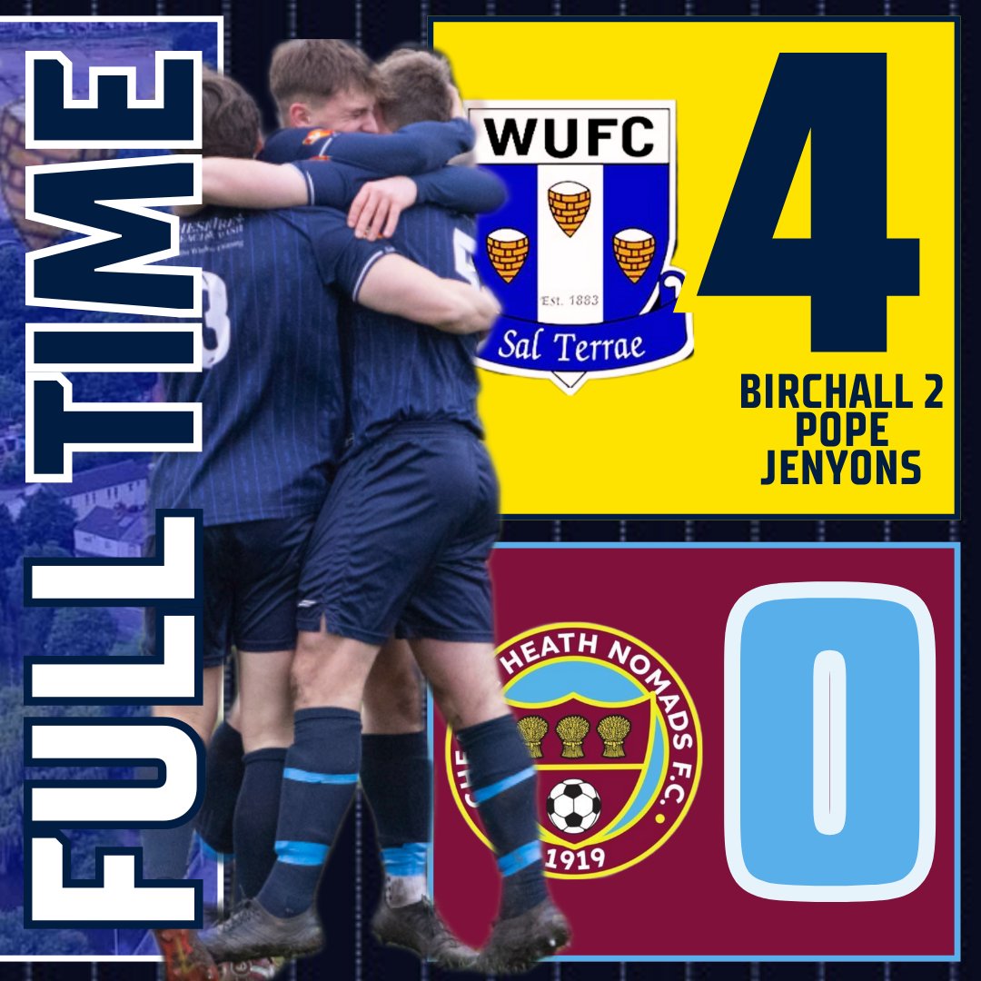 WinsfordUnited's tweet photo. FULL TIME | 
🟨🟨 Winsford United 4️⃣
🟫🟦 Cheadle Heath Nomads 0️⃣

🏆  CHAMPIONES CHAMPIONES ALLEZ ALLEZ ALLEZ! 🏆 https://t.co/scrtjzPTc1