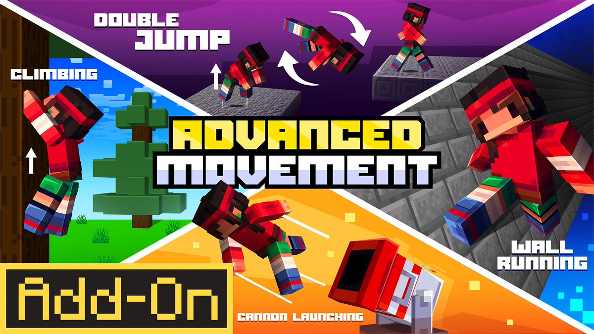 We're excited to announce our new Add-On Advanced Movement! 
It adds new skills featuring custom animations such as Double Jump, Wall Climbing, Wall Running, Rolling, Water Running and fun Gadgets such as Cannons, Rockets and Springs!

Get it now! 
🚀shorturl.at/beSgv