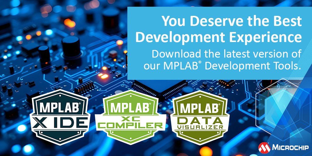 MicrochipTech's tweet image. Using the latest versions of our tools will provide the best experience in the MPLAB® Development Ecosystem! The newest releases of your favorite development tools leads to enhanced performance & capabilities. mchp.us/4kXfYZo #EmbeddedSystems #Debugging #DevelopmentTools